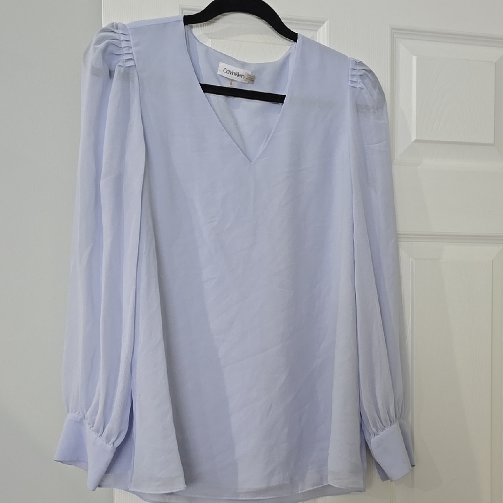 Calvin Klein Women's Light Blue Blouse